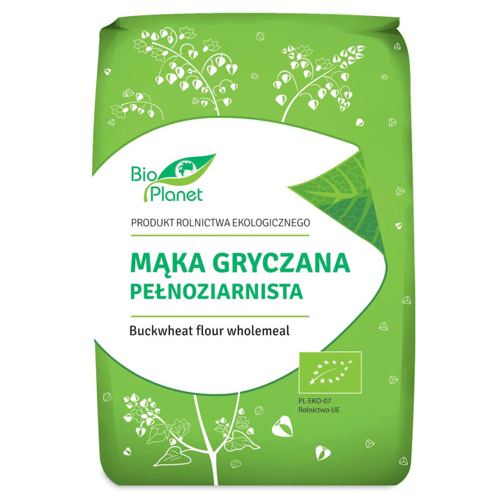 Mąka Gryczana Pełnoziarnista BIO 1kg | BIO PLANET - Ekochatka