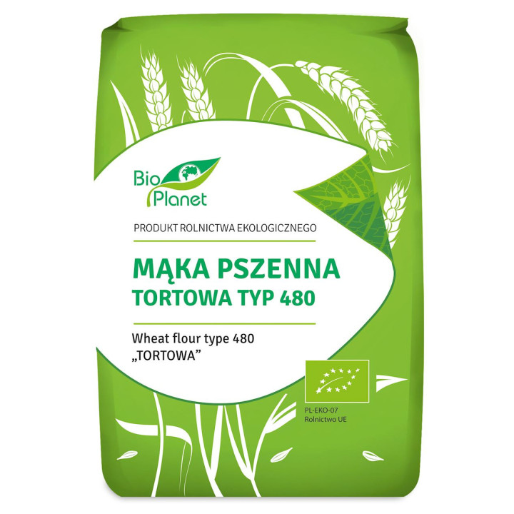 Mąka Pszenna Tortowa Typ 480 BIO 1kg | BIO PLANET - Ekochatka