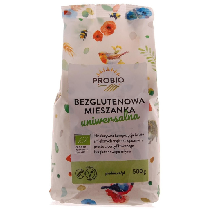 Mieszanka do Wypieku Uniwersalna Bezglutenowa BIO 500g | PROBIO - Ekochatka