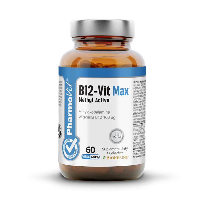 Witamina B12 (100 Μg) Bezglutenowa 60 Kapsułek | PHARMOVIT - Ekochatka