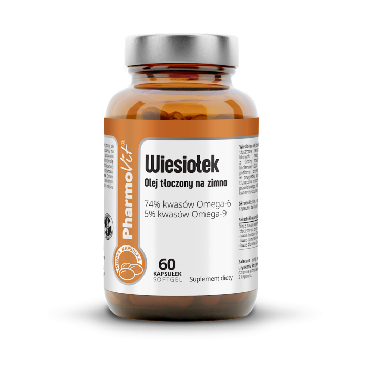 Wiesiołek (500 mg) Bezglutenowy 60 Kapsułek | PHARMOVIT - Ekochatka
