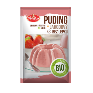 Budyń Truskawkowy Bezglutenowy BIO 40g | AMYLON - Ekochatka