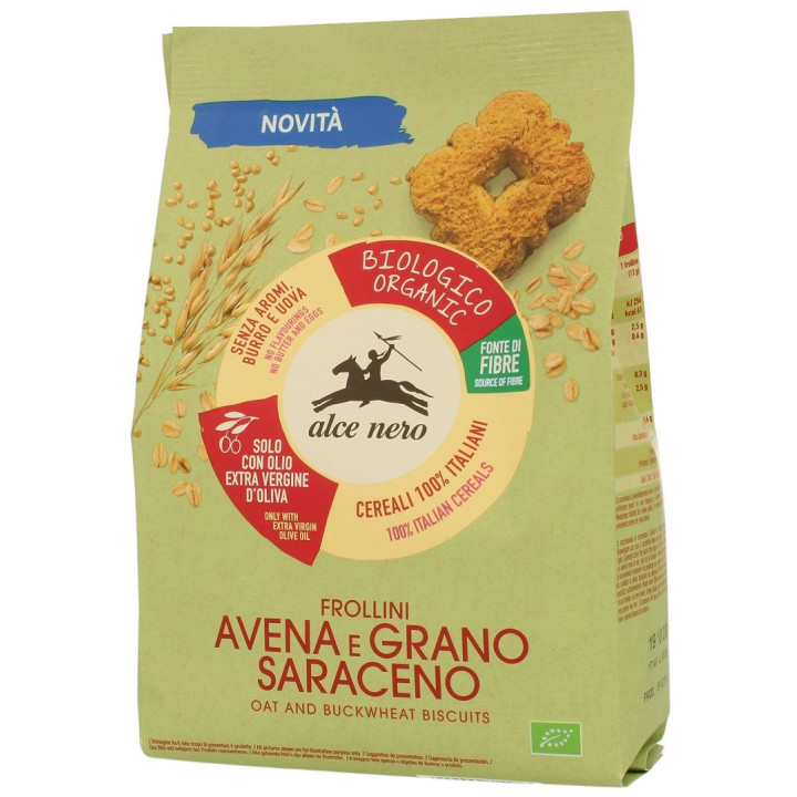 Ciastka Owsiano Gryczane BIO 250g | ALCE NERO - Ekochatka