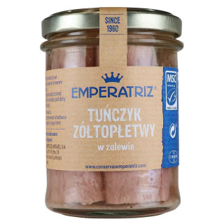 Tuńczyk Żółtopłetwy Filety Msc w Sosie Własnym 185g (130g) (Słoik) | EMPERATRIZ - Ekochatka