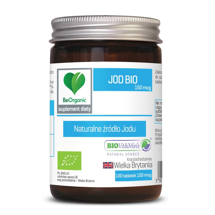 Jod BIO (150 Μg) 100 Tabletek | BE ORGANIC - Ekochatka