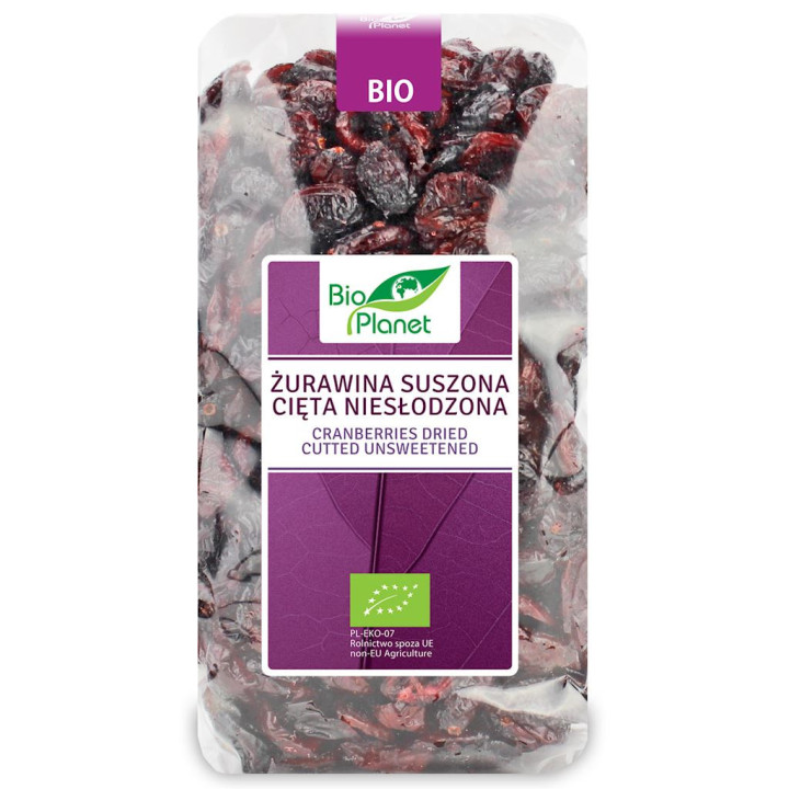 Żurawina Suszona Cięta Niesłodzona BIO 400g | BIO PLANET - Ekochatka