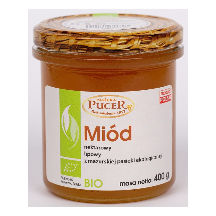 Miód Lipowy BIO 400g | PASIEKA PUCER - Ekochatka