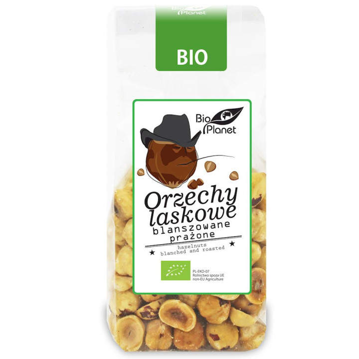 Orzechy Laskowe Blanszowane Prażone BIO 100g | BIO PLANET - seria PRZEKĄSKI - Ekochatka