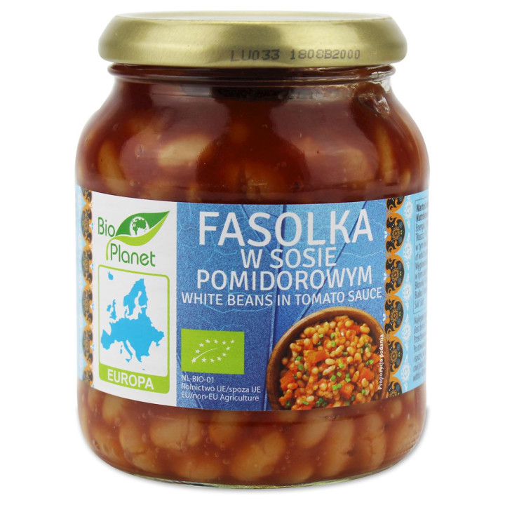 Fasolka w Sosie Pomidorowym BIO 360g | BIO PLANET - seria INNE - Ekochatka