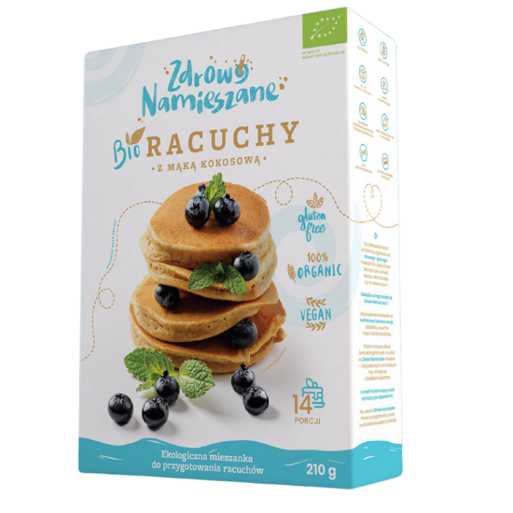 Mieszanka na Racuchy z Mąką Kokosową Bezglutenowa BIO 210g | ZDROWO NAMIESZANE - Ekochatka