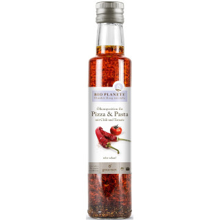 Olej do Pizzy i Makaronu z Oliwą, Pomidorami i Chili BIO 250ml | BIO PLANETE - Ekochatka