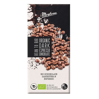 Czekolada Gorzka z Kruszonymi Ziarnami Kawy Espresso BIO 100g | MEYBONA - Ekochatka