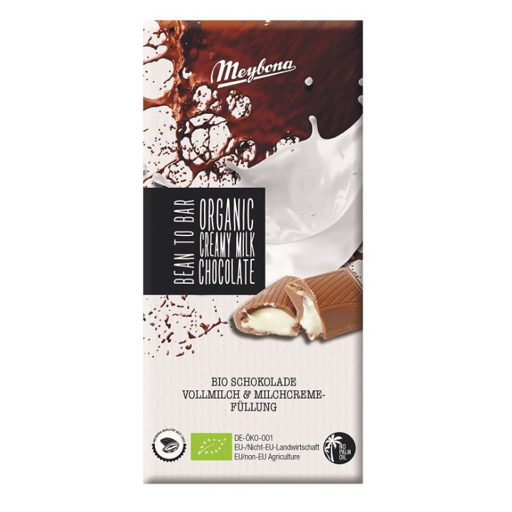 Czekolada Mleczna z Nadzieniem Mlecznym BIO 100g | MEYBONA - Ekochatka