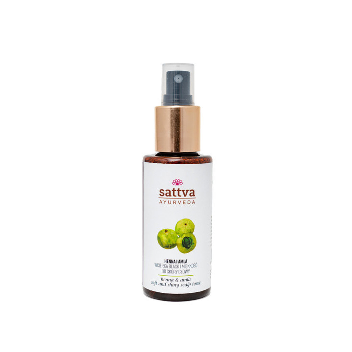 Wcierka do Skóry Głowy Blask i Miękkość Henna i Amla 100ml | SATTVA - Ekochatka