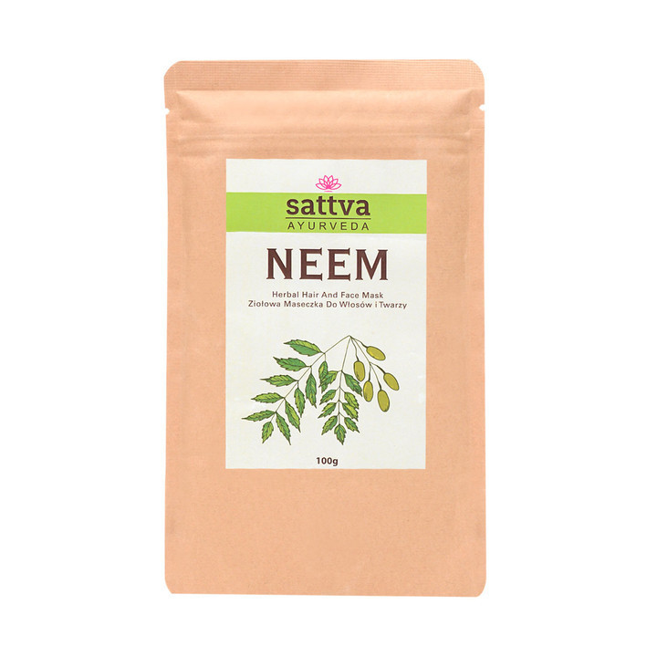 Maseczka Ziołowa do Twarzy i Włosów Neem 100g | SATTVA - Ekochatka