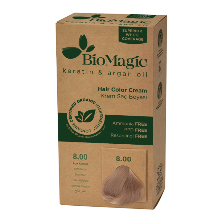 Farba do Włosów Jasny Blond (8.00) 250g | BIOMAGIC - Ekochatka