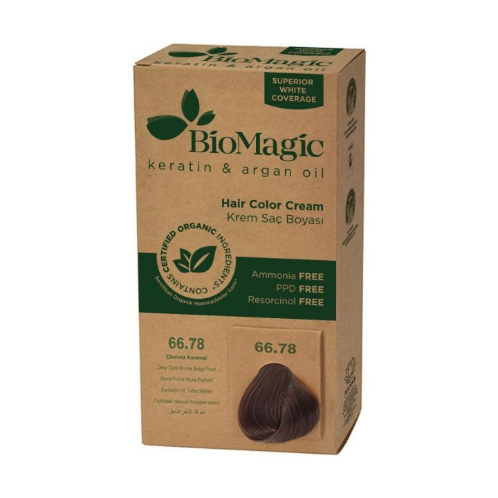 Farba do Włosów Bardzo Ciemny Perłowy Blond (66.78) 250g | BIOMAGIC - Ekochatka