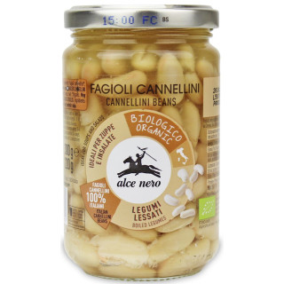 Fasola Cannellini w Zalewie BIO 300g (220g) (Słoik) | ALCE NERO - Ekochatka