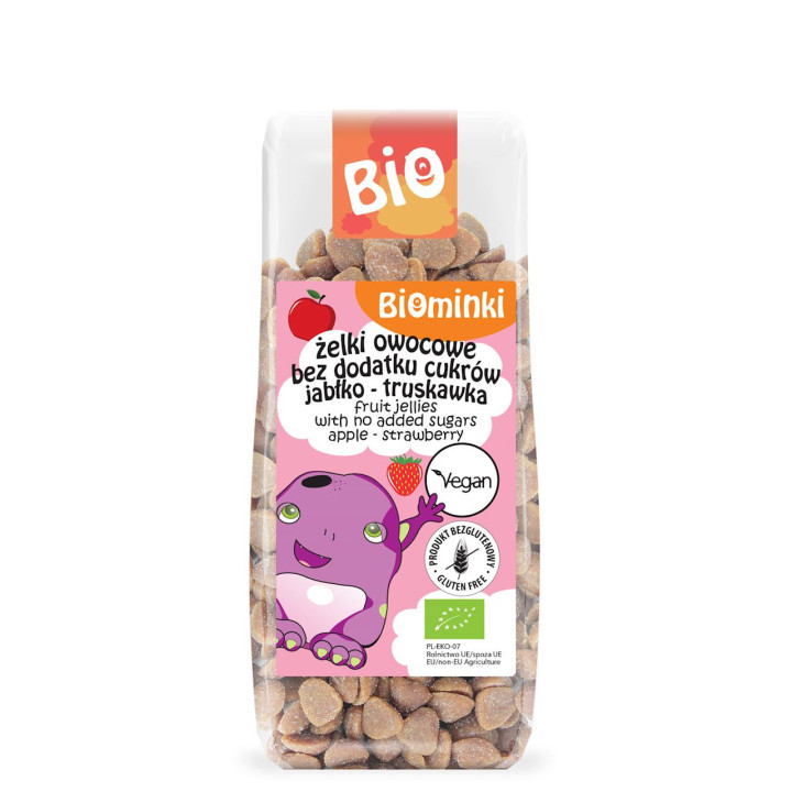 Żelki Owocowe bez Dodatku Cukrów Bezglutenowe BIO 150g | BIOMINKI - Ekochatka