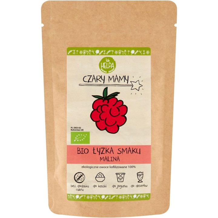 Łyżka Smaku Malina (Liofilizowana Sproszkowana Malina) BIO 40g | HELPA - Ekochatka
