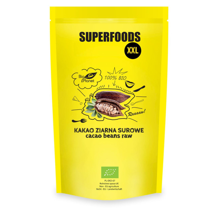 Kakao Ziarna Surowe BIO 600g | BIO PLANET - Ekochatka