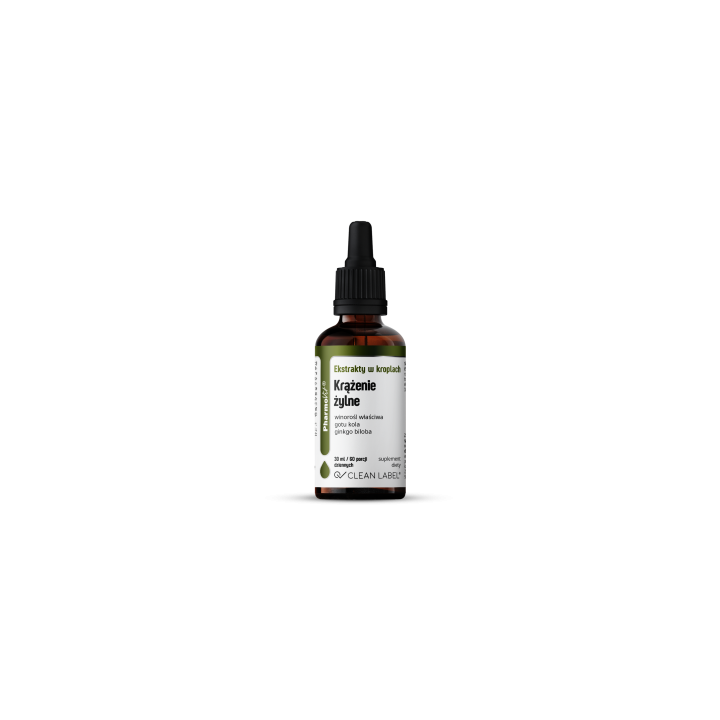 Ekstrakty w Kroplach na Prawidłowe Krążenie Żylne Bezglutenowe 30ml | PHARMOVIT - Ekochatka