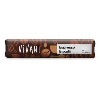 Baton Mleczna Czekolada z Nadzieniem Espresso i Herbatnikami BIO 40g | VIVANI - Ekochatka