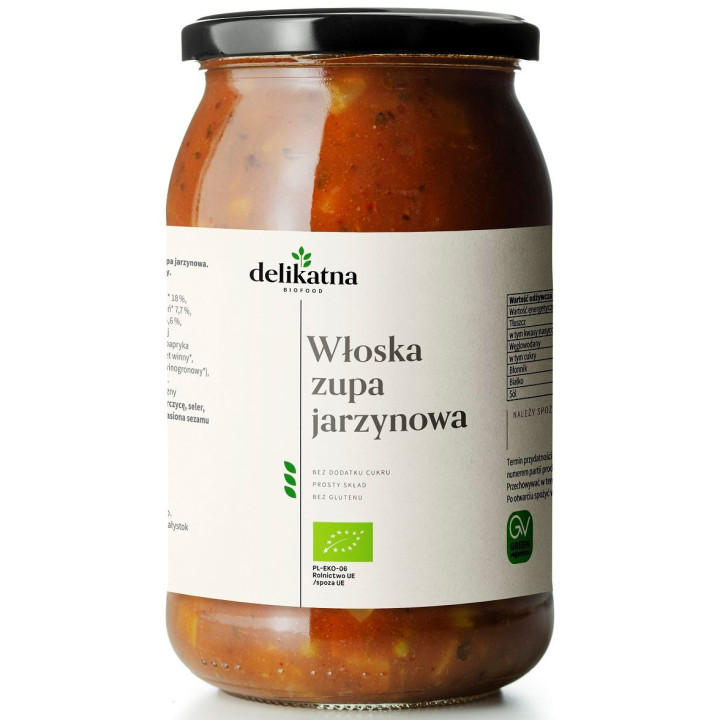 Zupa Włoska Jarzynowa BIO 900ml | DELIKATNA - Ekochatka