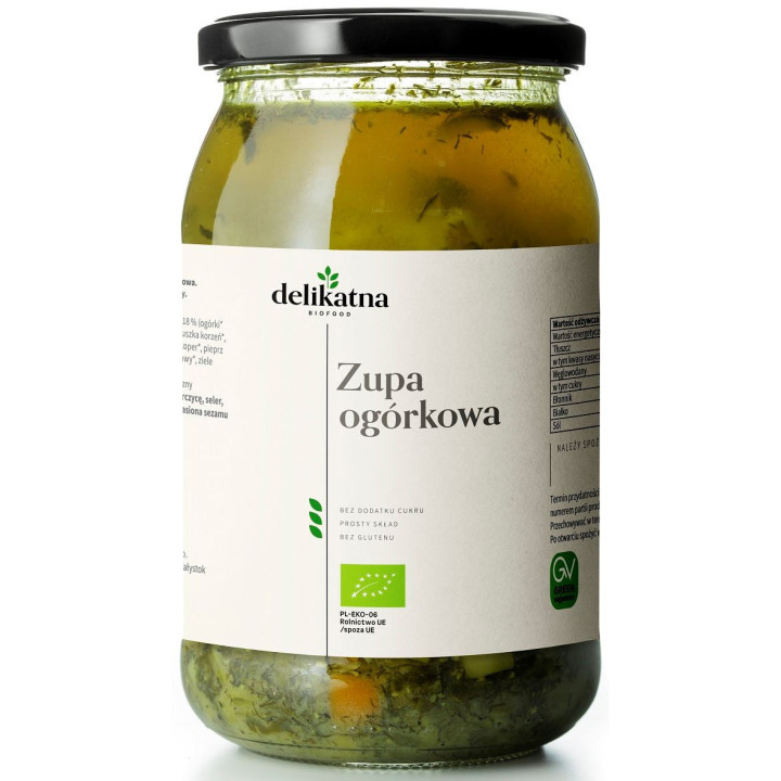Zupa Ogórkowa BIO 900ml | DELIKATNA - Ekochatka