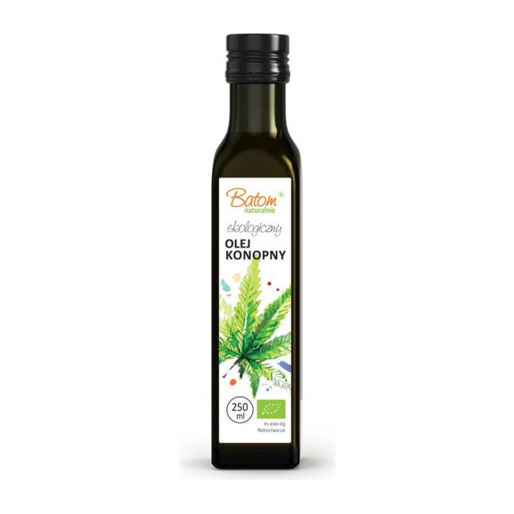 Olej Konopny Tłoczony na Zimno BIO 250ml | BATOM - Ekochatka