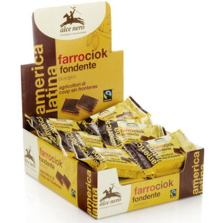 Herbatniki Orkiszowe z Czekoladą Gorzką Fair Trade BIO 28g | ALCE NERO - Ekochatka