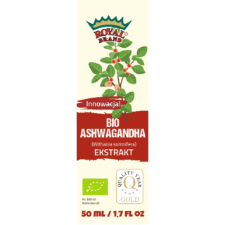 Ashwagandha Ekstrakt w Kroplach BIO 50ml | ROYAL BRAND - Ekochatka