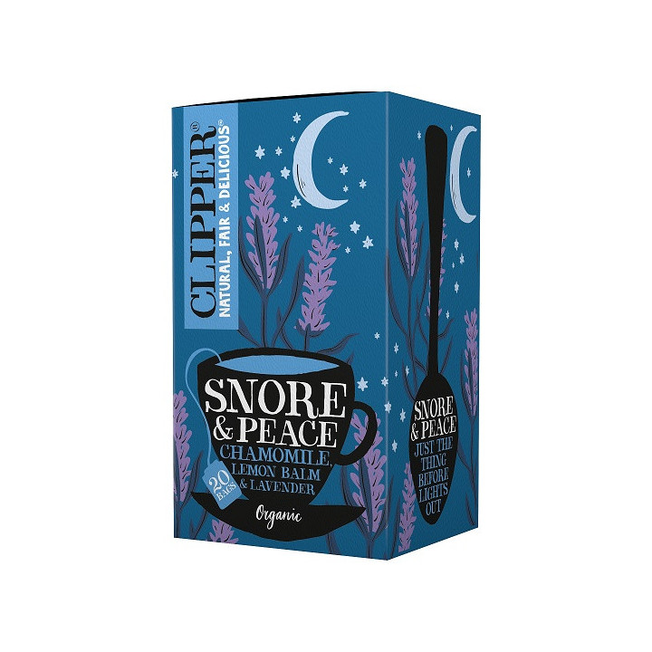 Herbatka z Melisą i Lawendą (Snore & Peace) BIO (20x1,5g) 30g | CLIPPER - Ekochatka