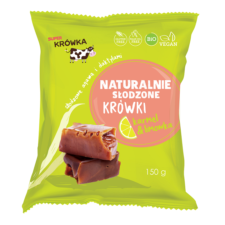 Krówki Słodzone Agawą i Daktylami Bezmleczne Bezglutenowe BIO 150g | ME GUSTO - Ekochatka