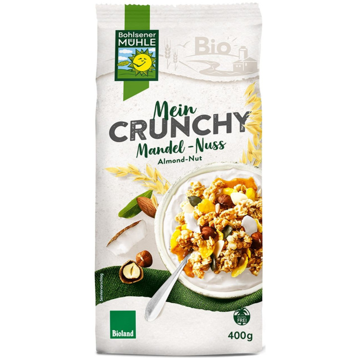 Crunchy Orzechowe z Prażonymi Chipsami Kokosowymi BIO 400g | BOHLSENER MUEHLE - Ekochatka