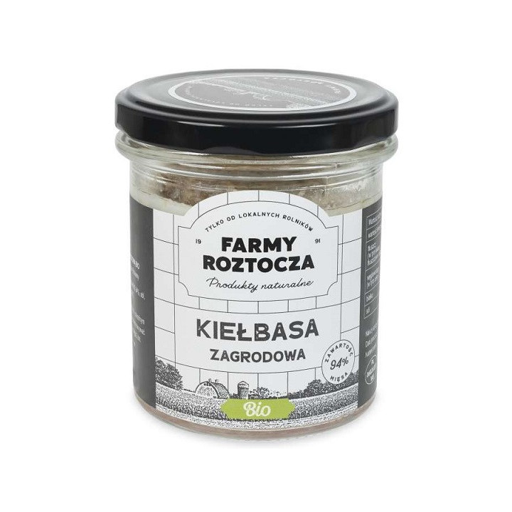 Kiełbasa Zagrodowa BIO 250g (Słoik) | FARMY ROZTOCZA - Ekochatka