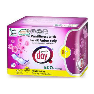 Wkładki Higieniczne z Paskiem Anionowym 30szt. | GENTLE DAY - Ekochatka