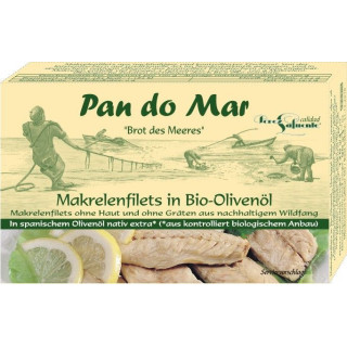 Makrela Filety w BIO Oliwie z Oliwek Extra Virgin 120g | PAN DO MAR - Ekochatka