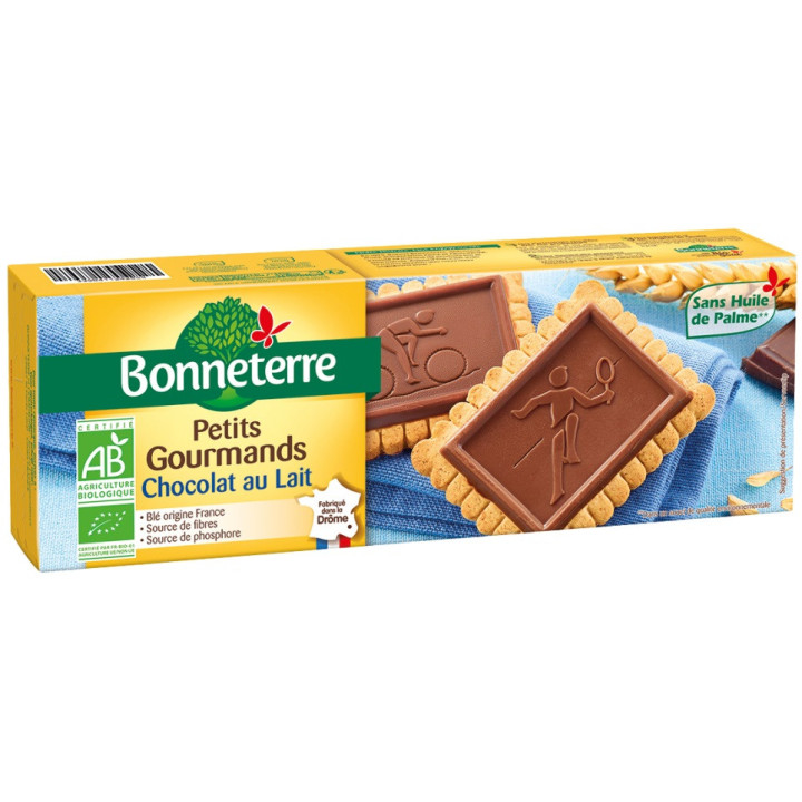 Herbatniki z Czekoladą Mleczną BIO 126g | BONNETERRE - Ekochatka