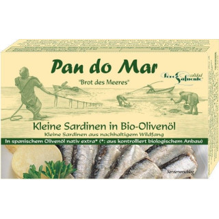 Sardynki Europejskie w BIO Oliwie z Oliwek Extra Virgin 120g | PAN DO MAR - Ekochatka