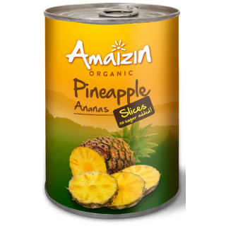 Ananas Plastry w Soku Własnym BIO 400g (225g) | AMAIZIN - Ekochatka