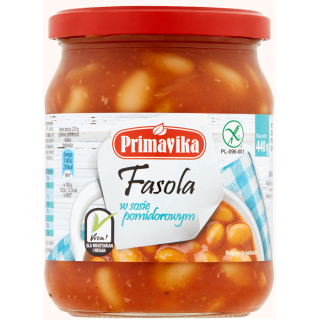 Fasola w Sosie Pomidorowym Bezglutenowa 440g | PRIMAVIKA - Ekochatka