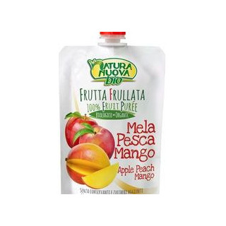 Mus Jabłko Mango Brzoskwinia bez Dodatku Cukrów BIO 100g | FRULLA - Ekochatka