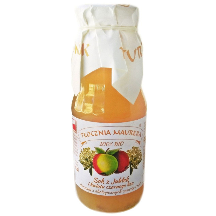 Sok Jabłkowy z Kwiatem Czarnego Bzu NFC BIO 300ml | TŁOCZNIA MAURERA - Ekochatka