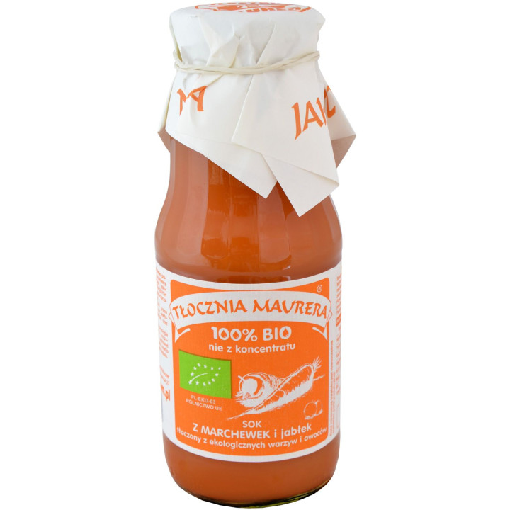 Sok Marchewkowy z Jabłkiem NFC BIO 300ml | TŁOCZNIA MAURERA - Ekochatka