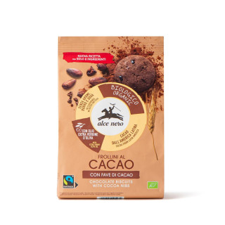 Ciastka Kakaowe z Ziarnami Kakao Fair Trade BIO 250g | ALCE NERO - Ekochatka