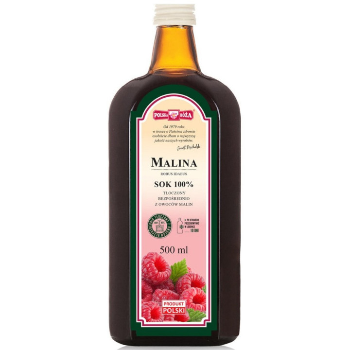 Sok z Malin NFC 500ml | POLSKA RÓŻA - Ekochatka