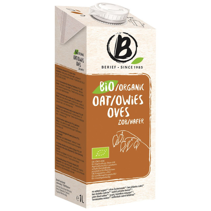 Napój Owsiany bez Dodatku Cukrów BIO 1l | BERIEF - Ekochatka