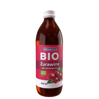 Sok z Żurawiny 100 % BIO 500ml | NATURAVENA - Ekochatka