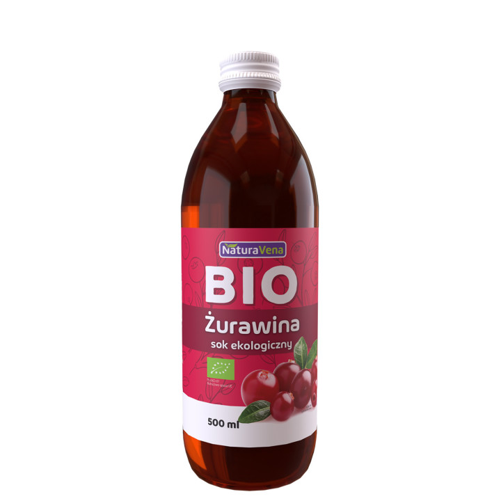 Sok z Żurawiny 100 % BIO 500ml | NATURAVENA - Ekochatka